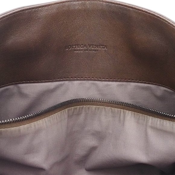 Bottega Veneta Intrecciato Bag Brown Men's Leather BOTTEGA VENETA - Picture 11 of 12